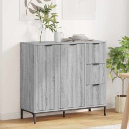 Bufet cu sertar sonoma gri 89.5 x 33 x 82 cm Lemn compozit GartenMobel Dekor