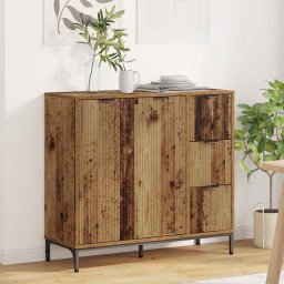 Bufet cu sertar Lemn vechi 89.5 x 33 x 82 cm Lemn compozit GartenMobel Dekor