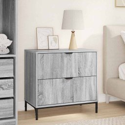 Noptiera cu sertar sonoma gri 63.5 x 36 x 61 cm Lemn compozit GartenMobel Dekor