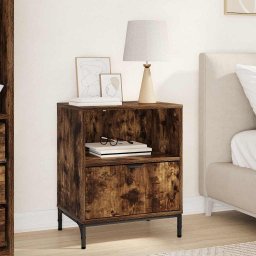 Noptiera cu sertar Stejar afumat 49 x 36 x 61 cm Lemn compozit GartenMobel Dekor