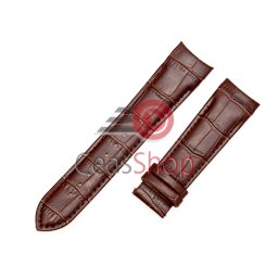 Curea piele capăt curbat maro tip Tissot 035 pentru deployant 24mm