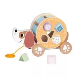 Tooky Toy: 2 în 1 câine de lemn de tras cu sortator de forme