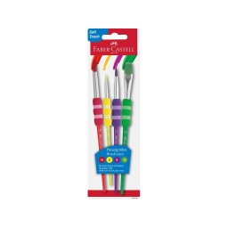 Pensule Soft Touch Faber-Castell, 4 buc/set