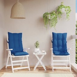 Perne scaun spatar înalt 2 buc albastru regal, tesatura Oxford GartenMobel Dekor