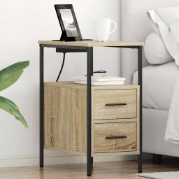 Noptiera cu sertar Stejar sonoma 30 x 48 x 61 cm Lemn compozit GartenMobel Dekor
