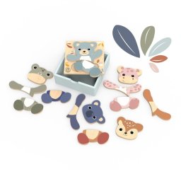 Puzzle din lemn Mix & Match, Speedy Monkey