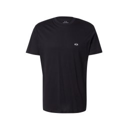 ARMANI EXCHANGE Tricou negru / alb