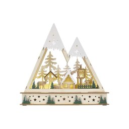 Decorațiune de Crăciun LED, peisaj de iarnă, LED/0,6W/2xAA