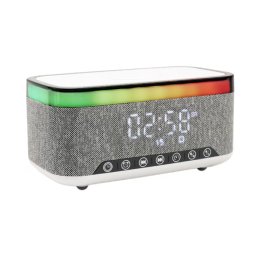 Boxa Bluetooth KP 559 3 in 1 cu incarcator wireless ceas si iluminare LED 10W