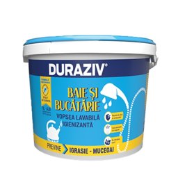 Vopsea Lavabila Alba De Interior, Duraziv Baie Si Bucatarie, 5L / Palet 40 Bucati