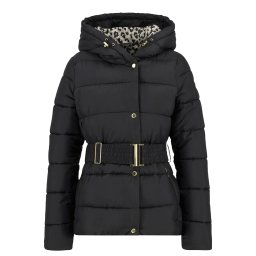 BARBOUR INTERNATIONAL Geacă Short Track Line Puffer LQU1866 bk91 black/jasmine leopard print