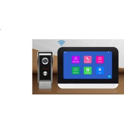 Veria Sonerie video inteligentă de 7″ cu monitor PST-DB10 – Tuya, WiFi/PoE, 1080p, viziune nocturnă, deblocare de la distanță