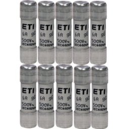 Set 10 Fuzibil cilindric ETI 2651015