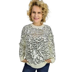 Pri Warm women's sweater front with large sequins fashionable ALEXIS
