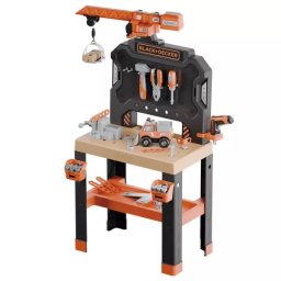 Smoby: Banc de lucru Black and Decker cu macara