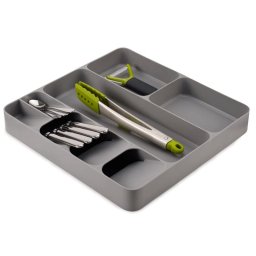 Organizator pentru tacamuri Joseph Joseph 85127, 8 compartimente, Fara BPA, Plastic, Gri