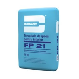 Tencuiala De Ipsos Pentru Interior, Duraziv Fp 21, 25Kg / Palet 48 Saci