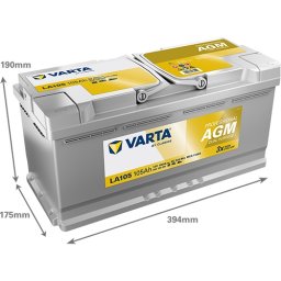 Acumulator Varta Professional Dual Purpose AGM 105Ah LA105