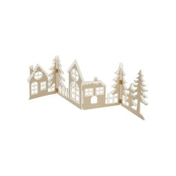 Decorațiune LED de Crăciun, 40 LED, 2x AA, lumină alb cald — model Oraș