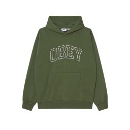 OBEY Futer Collegiate Faded Hood Fleece 112470263 KBG kombu green faded wash