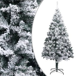 Pom de Craciun artificial cu zapada, verde, 180 cm, PVC GartenMobel Dekor