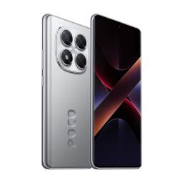Telefon Mobil Poco X7, Procesor Octa-Core Mediatek Dimensity 7300 Ultra, AMOLED touchscreen 6.67", 8GB RAM, 256GB Flash, Camera Tripla 50+8+2MP, Wi-Fi, 5G, Dual Sim, Android, Argintiu