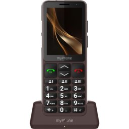 Telefon mobil pentru seniori MyPhone Bueno LTE Praline, 2.8 inch, 48MB RAM, 128MB, 4G, Maro