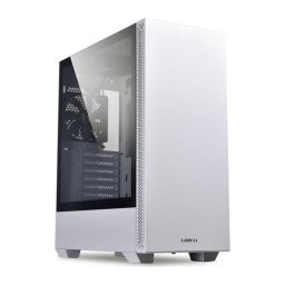 Carcasa PC Lian Li LANCOOL 205, Middle Tower, mITX, mATX, ATX, Sticla temperata, 2 ventilatoare incluse, Alb