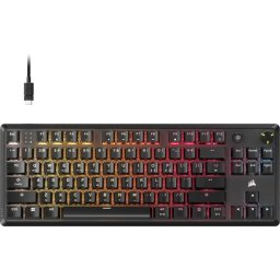 Tastatura Gaming Corsair K70 Core TKL, RGB, MLX Red V2, Linear Switch, Mecanica, amortizare a sunetului