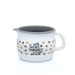 Cana Metalac 1.3l, Cooking Delight emailat, 12 cm, Alb