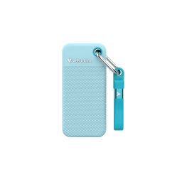 Pocket SSD Verbatim, Summer Edition, 1TB, USB-C 3.2 Gen 2, Doua huse cauciuc Negru & Albastru Polar