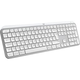 Tastatura wireless Logitech MX Keys S pentru Mac, Bluetooth, Multidevice, compatibila MacOS & iOS, US INTL layout, Pale Grey