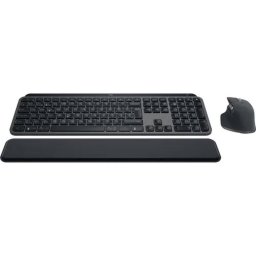 Set tastatura si mouse Logitech MX Keys S Combo pentru Mac, grafit, design ergonomic, iluminare inteligenta