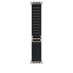 Apple Watch 49mm Loop: Black Alpine Loop - Large - Natural Titanium Finish