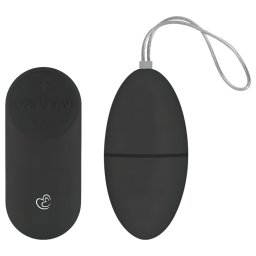 EasyToys - ou vibrator purtabil cu 7 ritmuri, cu telecomandă radio (negru)