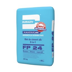 Glet De Ciment Alb, 3 In 1, Pentru Baie Si Bucatarie, Duraziv Fp 24, 20Kg / Palet 48 Saci