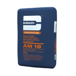 Adeziv Alb Flexibil Cu Kauciuc® Pentru Piscine Si Placi De Mari Dimensiuni, Duraziv Am 18, 25Kg / Palet 48 Saci