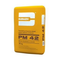 Tencuiala Mecanizata Pe Baza De Ciment, Duraziv Pm 42, 30Kg / Palet 42 Saci