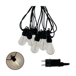 Ghirlandă decorativă LED pentru exterior, 10 LED, 0,36 W, 230 V, 8 m, IP44, negru