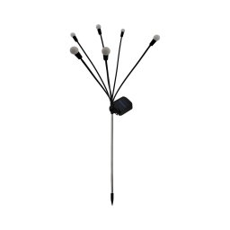 Lampă solară LED cu 6 LED-uri, 1,2 V, 300 mAh, IP44, negru