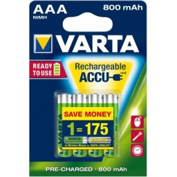 Acumulator R3 (AAA) 800 mAh 4 buc/blister VARTA