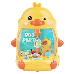 Mini Automat cu Gheara in forma de Ratusca joc interactiv pentru copii cu lumini si muzica