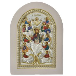 Icoana Argint Pomul Vietii 20x26 cm Rama Alba