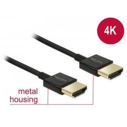 Delock Cable High Speed HDMI with Ethernet A male > A male 3D 4K 4.5m Slim