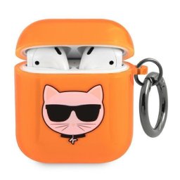 Husă Karl Lagerfeld Choupette pentru AirPods 1/2 – Portocaliu