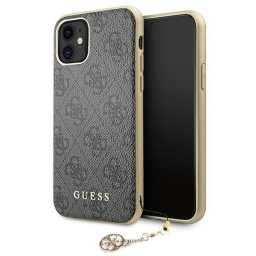 Husa Guess GUHCN61GF4GGR iPhone 11 6.1" / Xr grey/gray hard case 4G Charms Collection