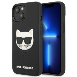 Husa hardcase Karl Lagerfeld 3D Rubber Choupette pentru iPhone 13 mini, culoare negru