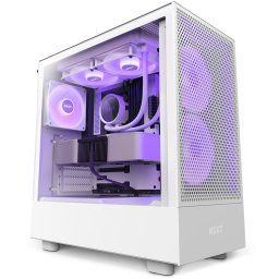 Carcasa H5 Flow RGB Middle Tower ATX Fara Sursa Alb