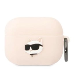 Husă Karl Lagerfeld Silicone Choupette Head 3D pentru AirPods Pro 1/2 – Roz