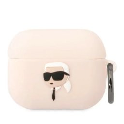 Husă Karl Lagerfeld Silicone Karl Head 3D pentru AirPods Pro 1/2 – Roz